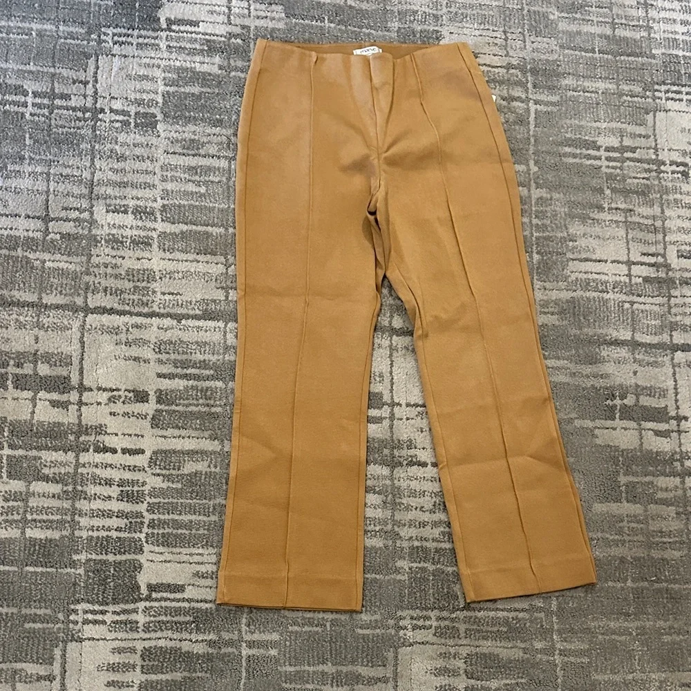 Anthropologie Cropped Straight-Leg Pants in Camel - Picture 2 of 2